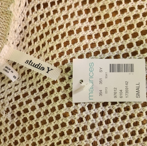 Studio Y White Cardigan size Small with tags - Picture 12 of 12